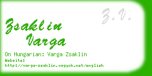 zsaklin varga business card